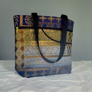 [NWOT] DANNY K Beverly Hills Isabella Tote Neptune Blue Tapestry OS